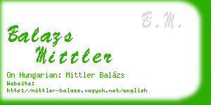 balazs mittler business card